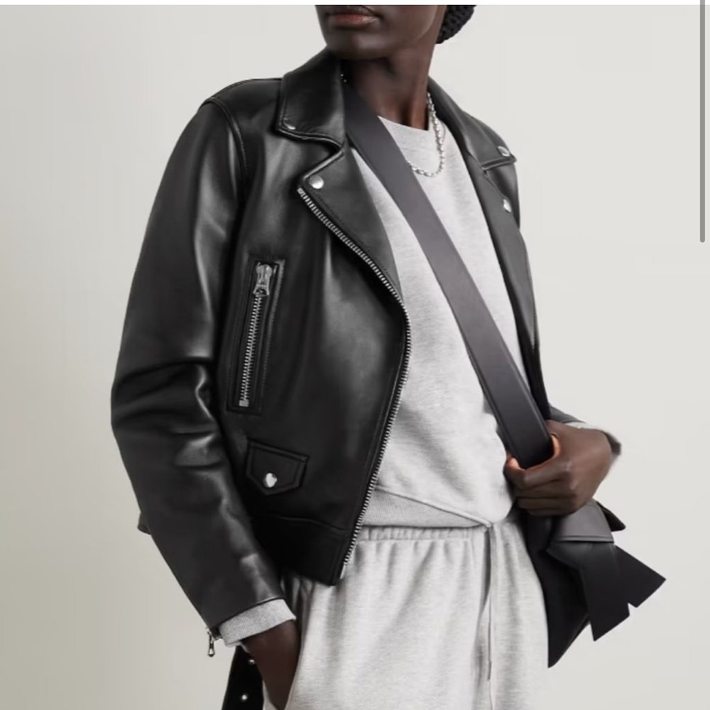 Acne Studios Cropped biker jacket black 34 NWOT